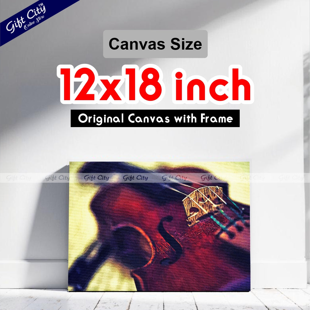 Violin on Canvas Painting Wall Hanging - Gift City