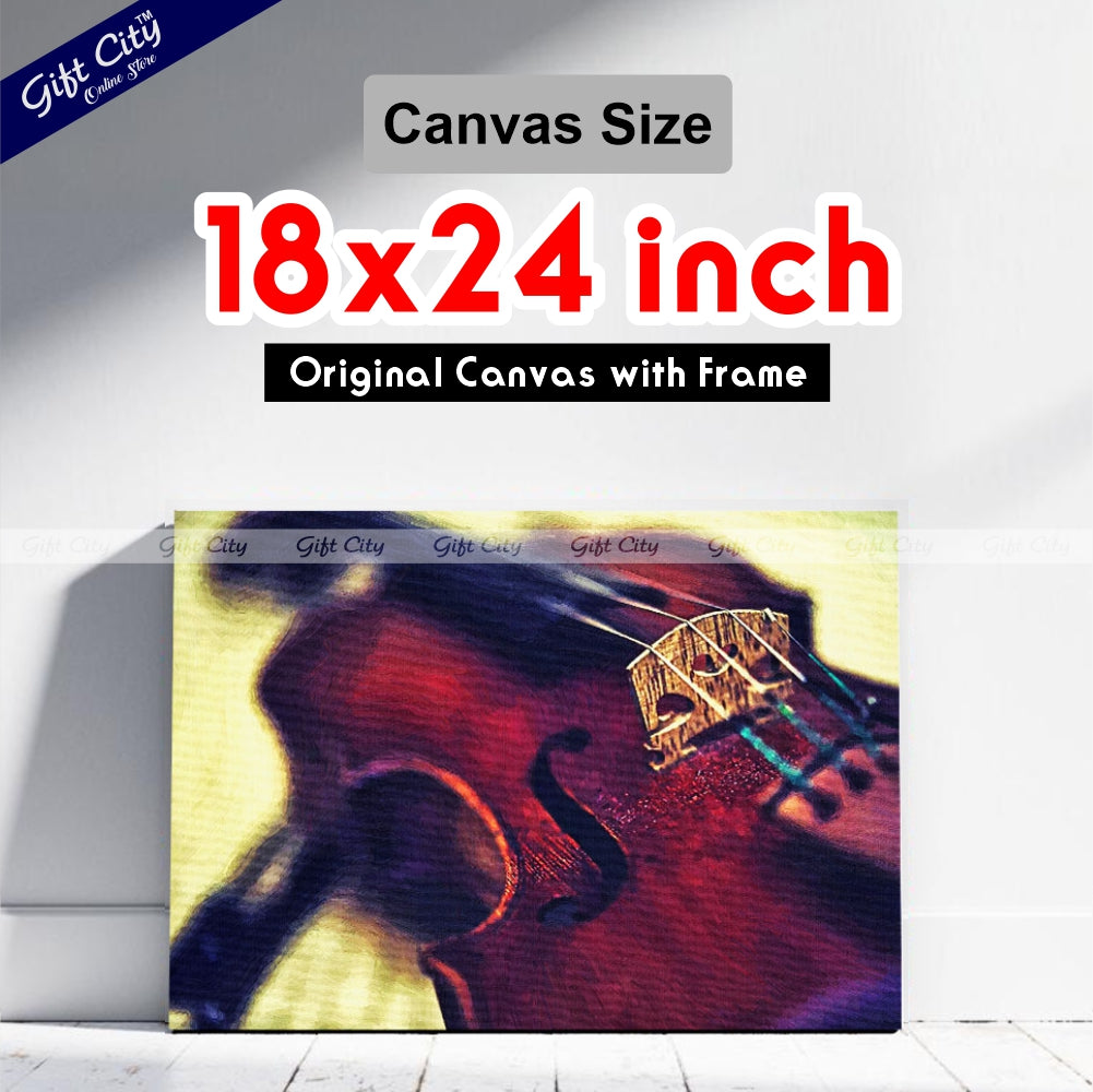 Violin on Canvas Painting Wall Hanging - Gift City