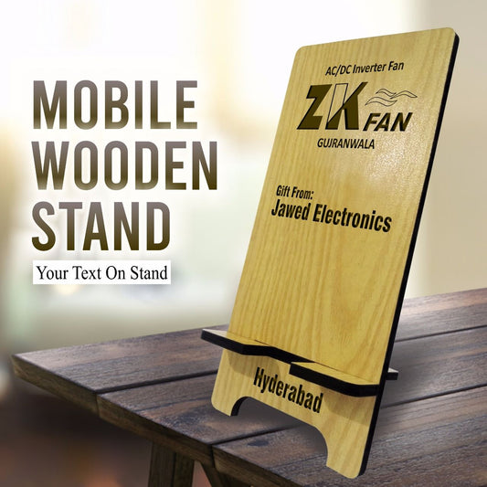 Customizable Wooden Mobile Stand for all Mobiles - Gift City