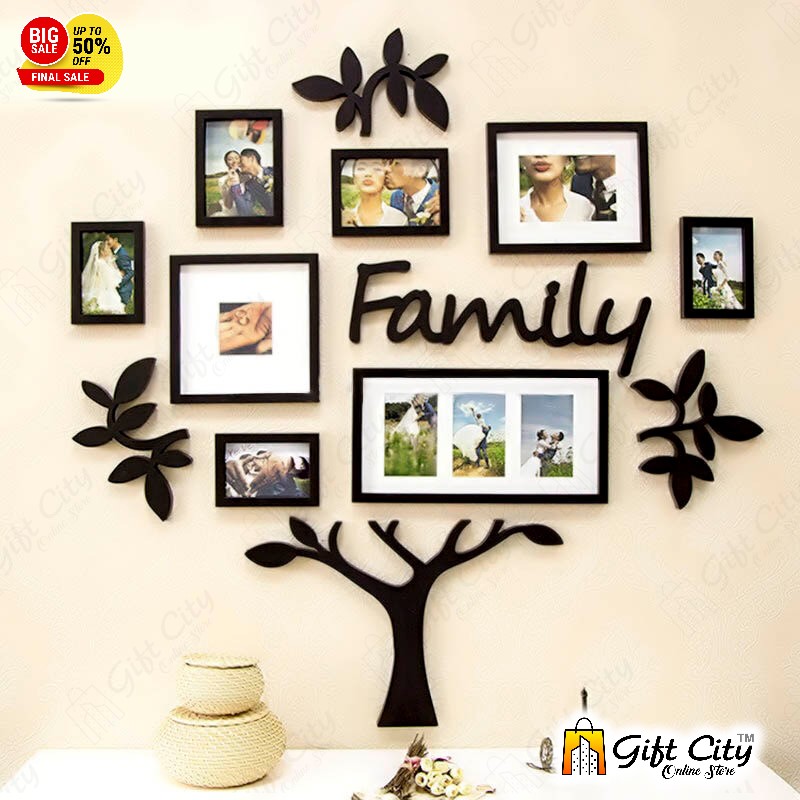 Family Tree With Photo Frame Modern Wall Art