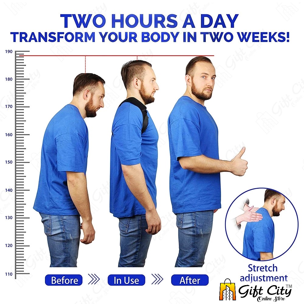 Posture Belt Adjustable Shoulder Support and Back Pain Relief Body