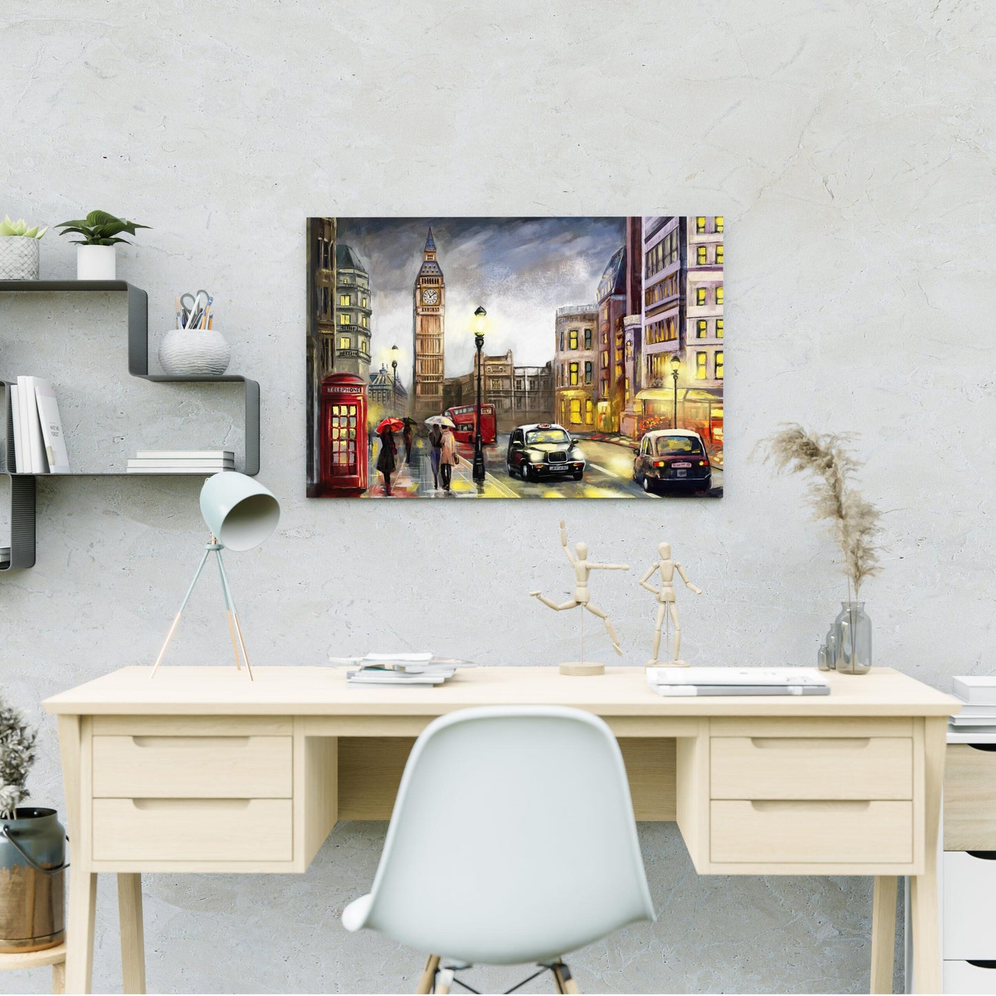 Road View Canvas Painting Digital Art