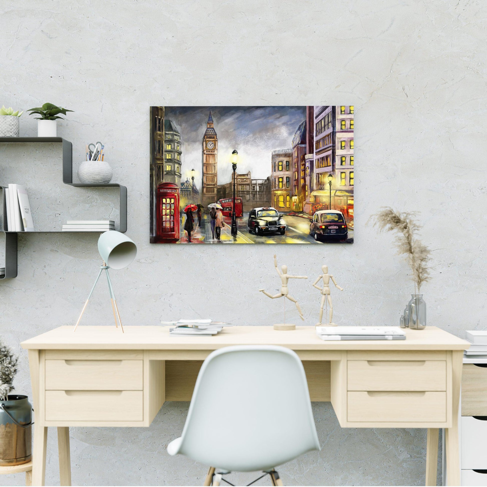 Road View Canvas Painting Digital Art