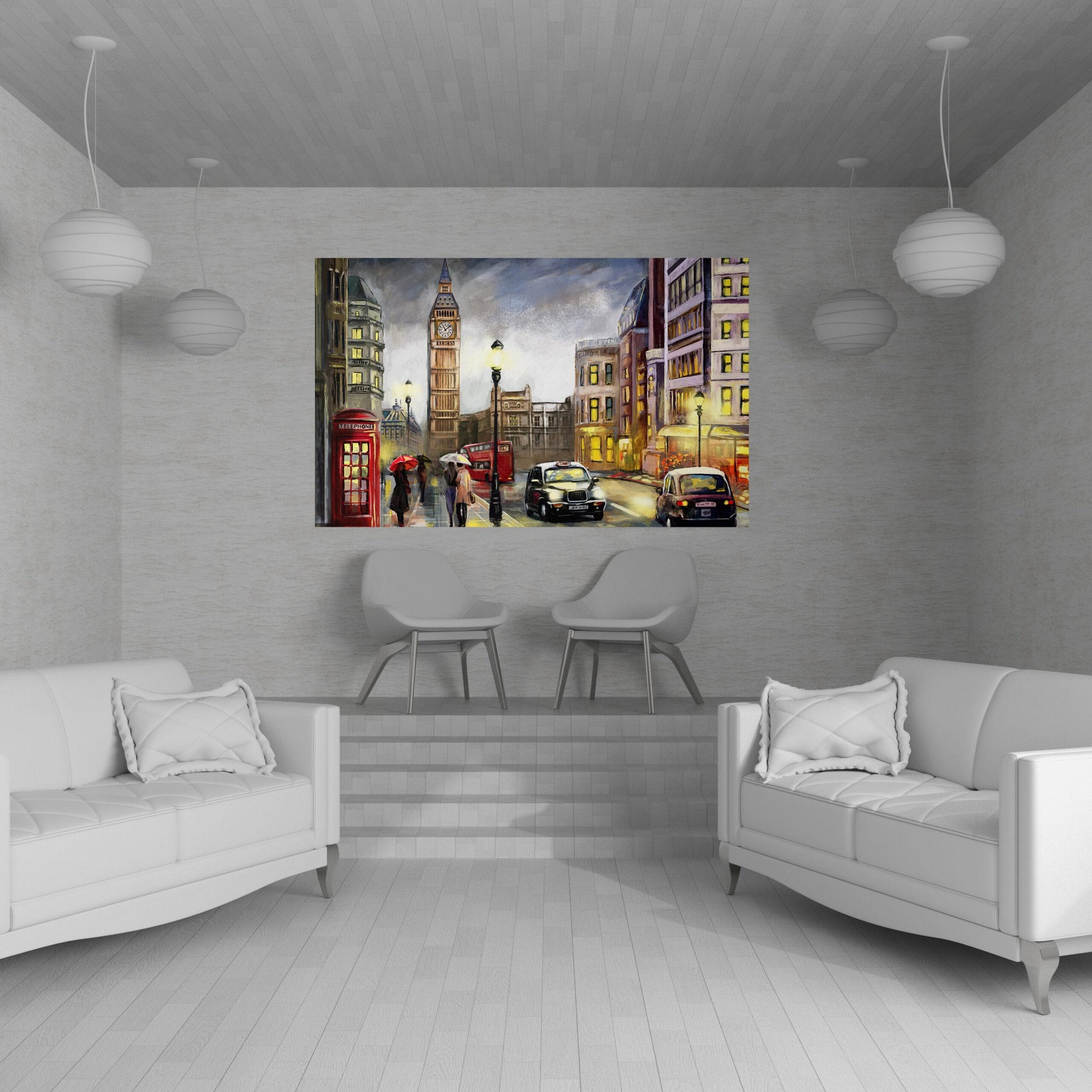 Road View Canvas Painting Digital Art