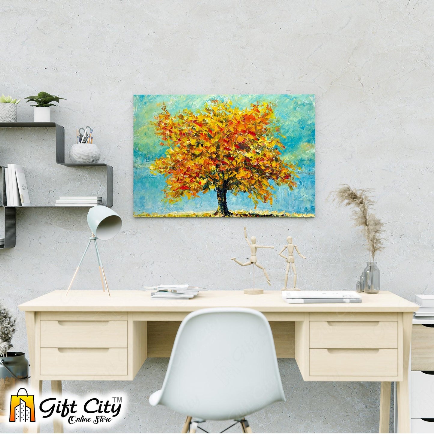 Beautiful Tree Art Canvas Painting Digital Art