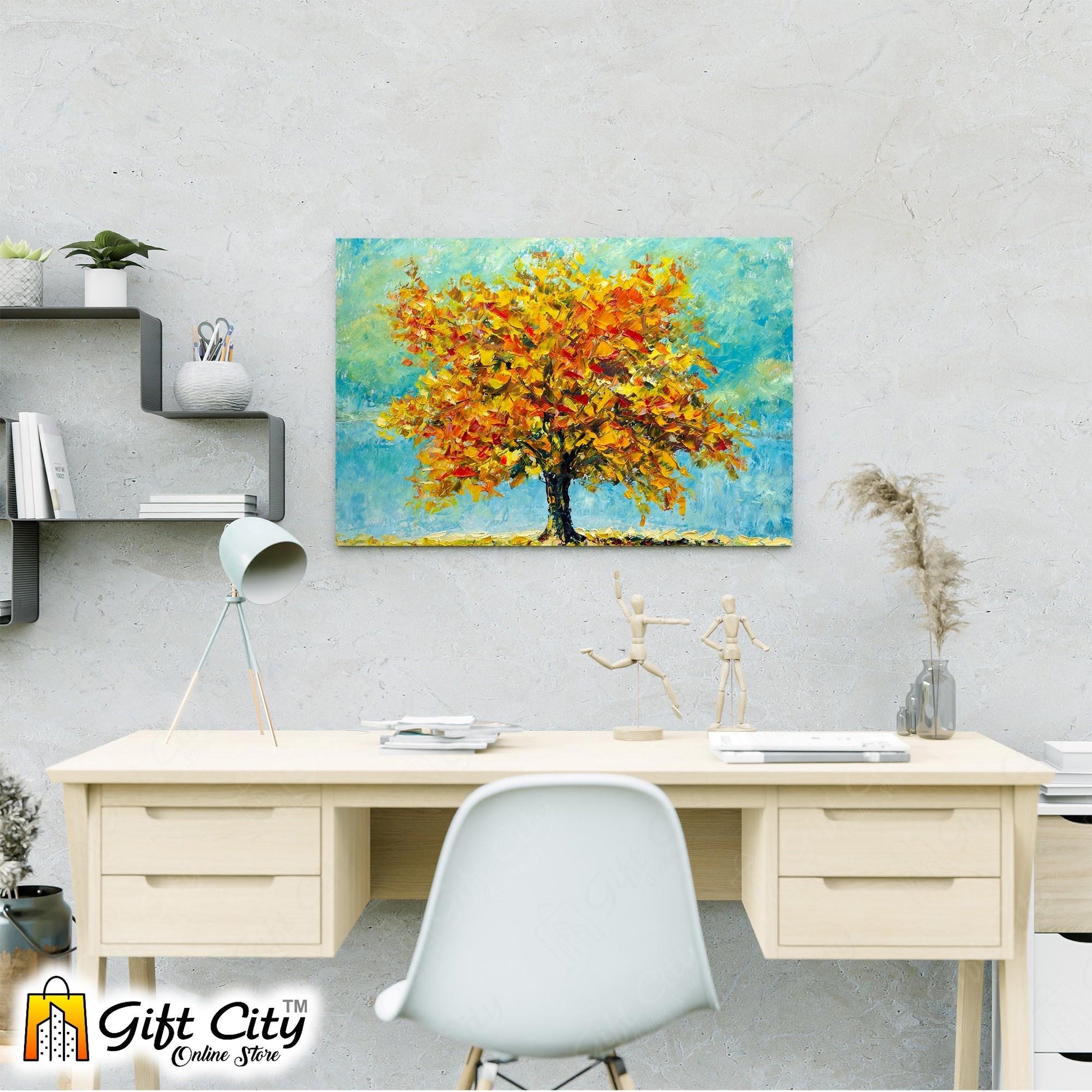 Beautiful Tree Art Canvas Painting Digital Art