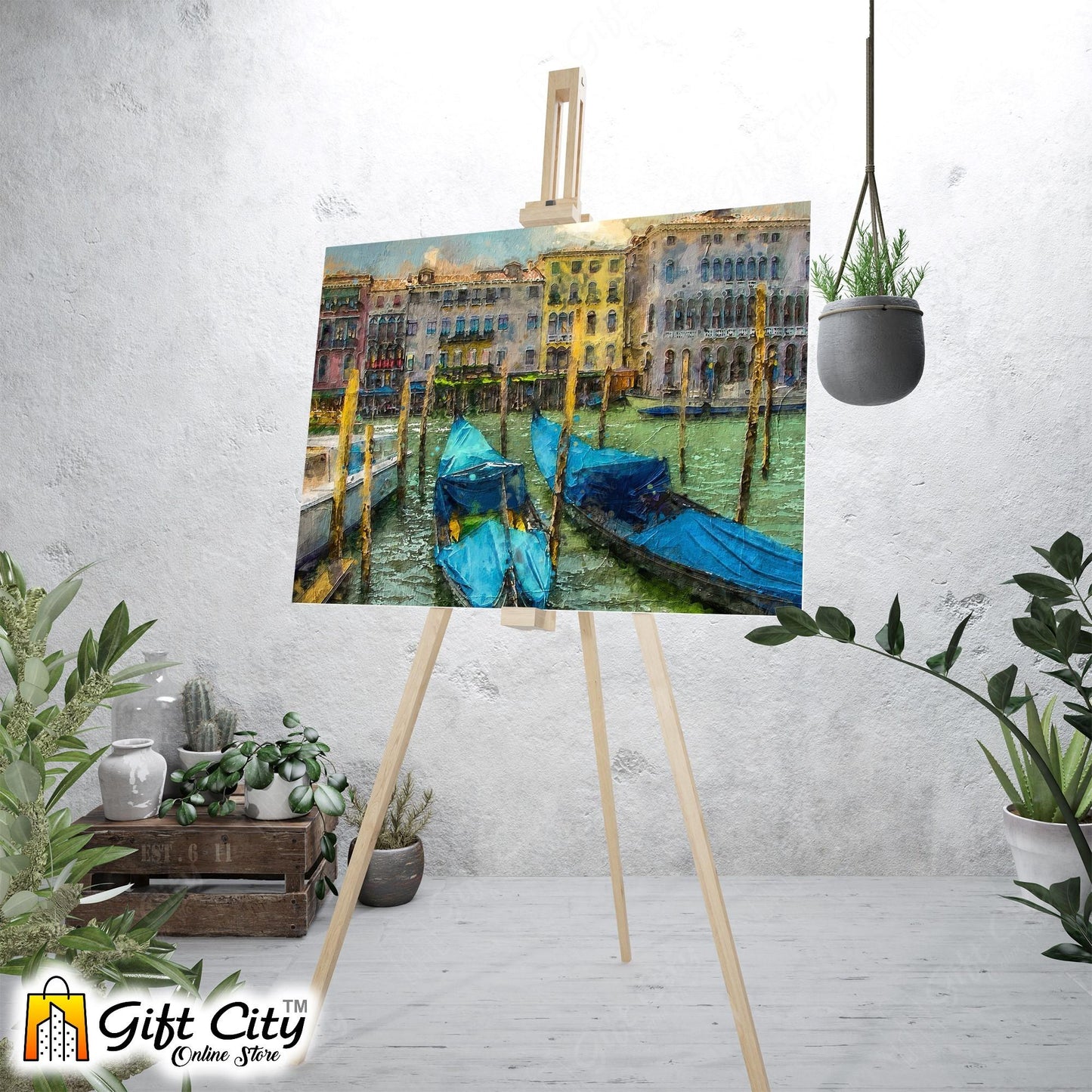 Lake View Art Canvas Painting Digital Art for Home Décor