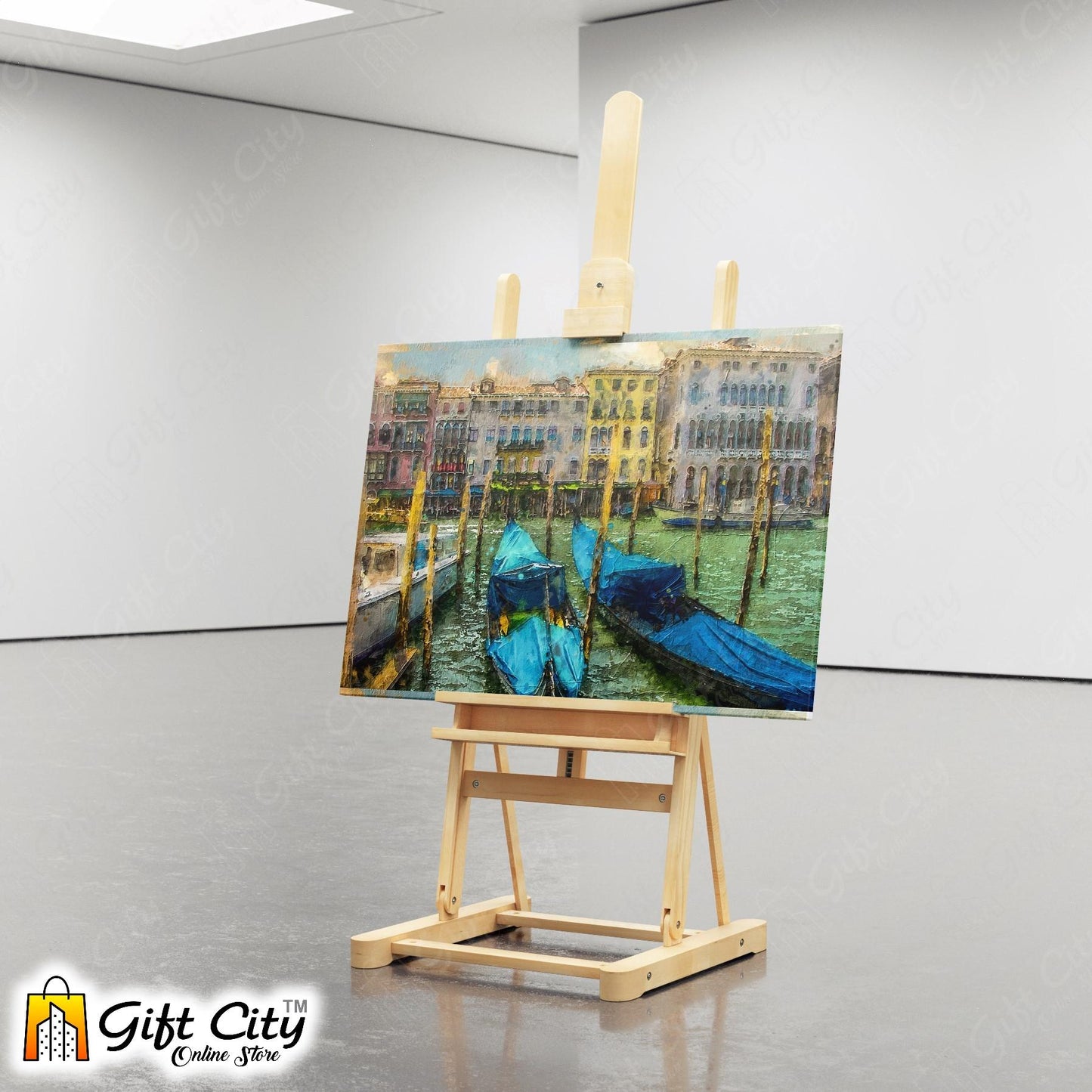 Lake View Art Canvas Painting Digital Art for Home Décor