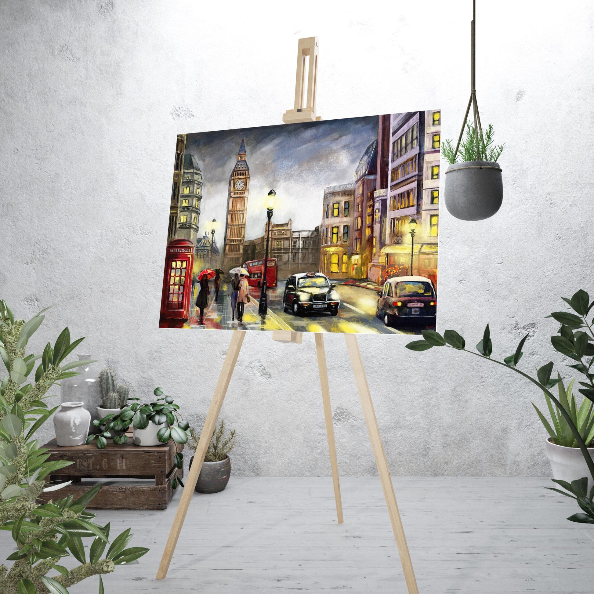 Road View Canvas Painting Digital Art