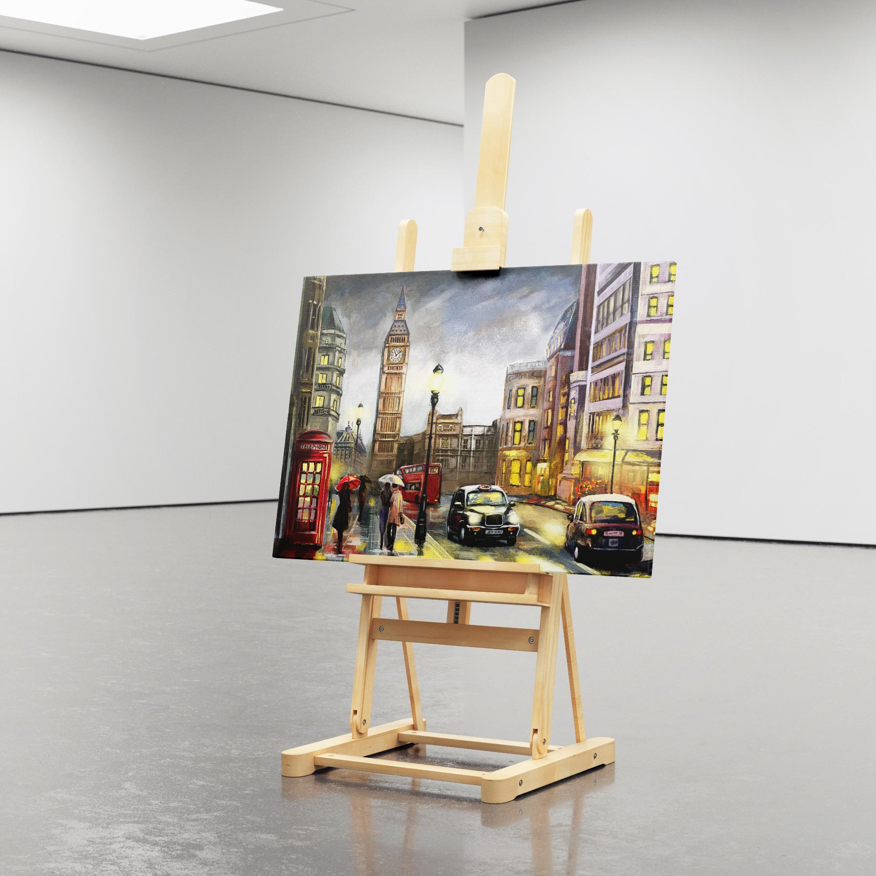 Road View Canvas Painting Digital Art