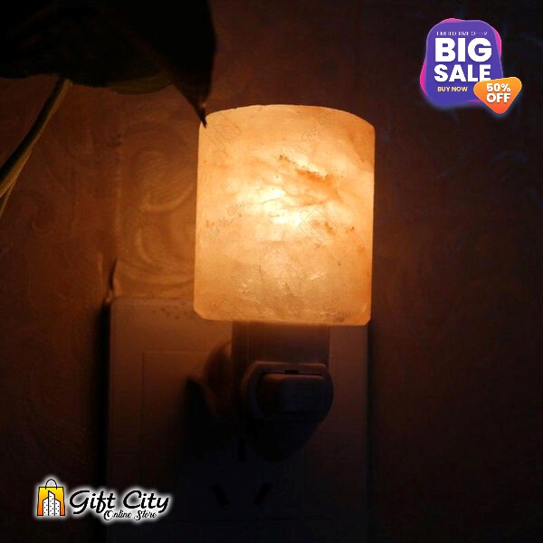 Handcrafted Himalayan Salt  Cylinder Shape Lamp