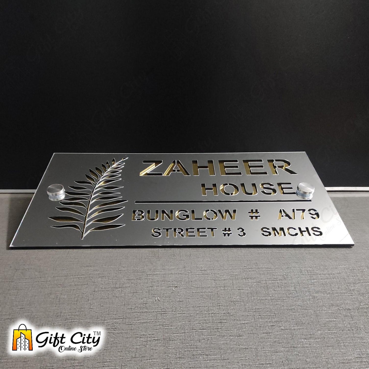 Customizable Acrylic House Name Plate for Home & Office