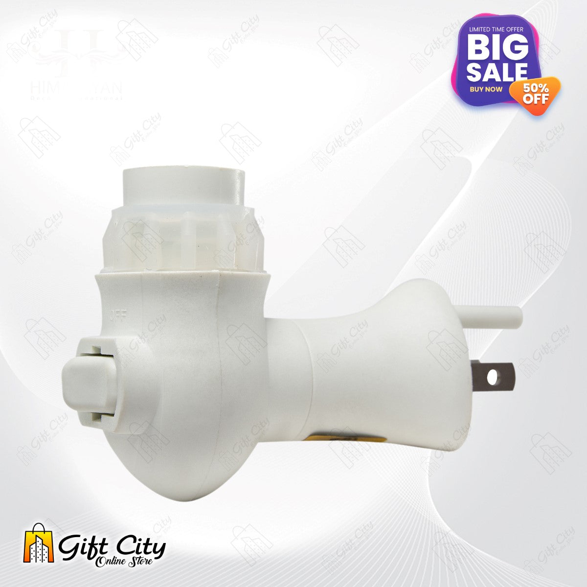 Air Purifying Ball Shape Crafted Himalayan Salt Night Light Lamp with Socket