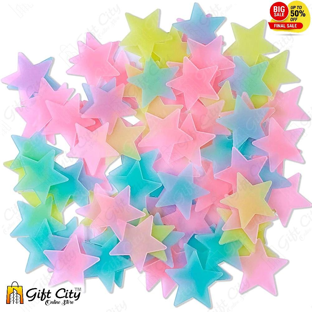Luminous Fluorescent 3D Stars Glow In The Dark for Home Décor Wall Art