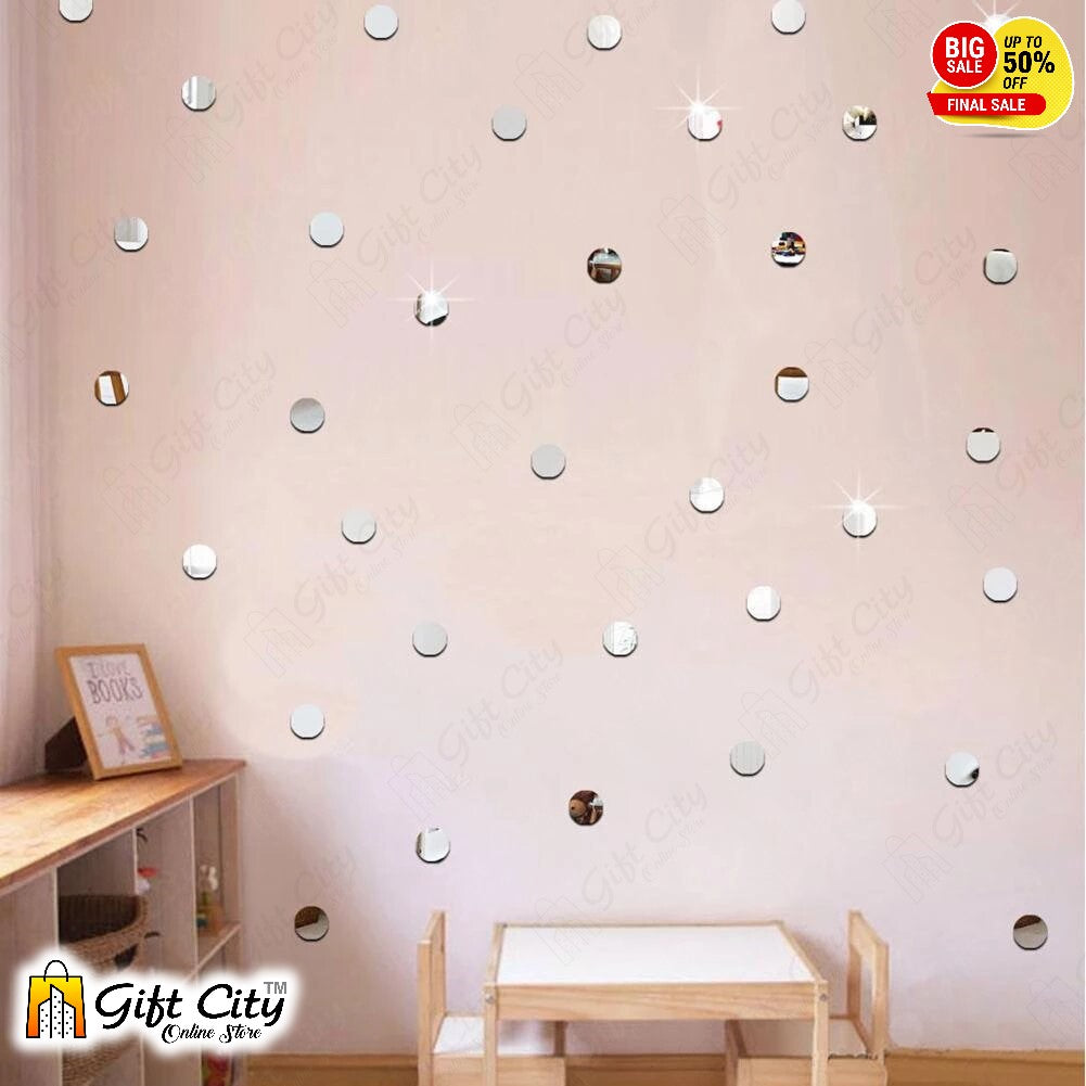 Round Acrylic Waterproof DIY Home Mirror Wall Art Stickers for Living Room Bedroom Decor