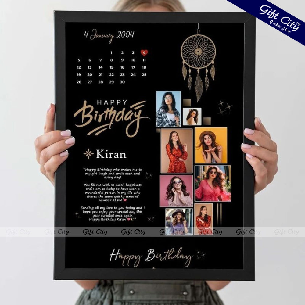 Beautiful Happy Birthday Photo Frame – Birthday Gift – Customized Frame – Gift for Boys – Gift for Girls - Gift City Online Store