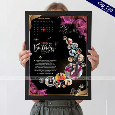 Beautiful Happy Birthday Photo Frame – Birthday Gift – Customized Frame – Gift for Boys – Gift for Girls - Gift City Online Store
