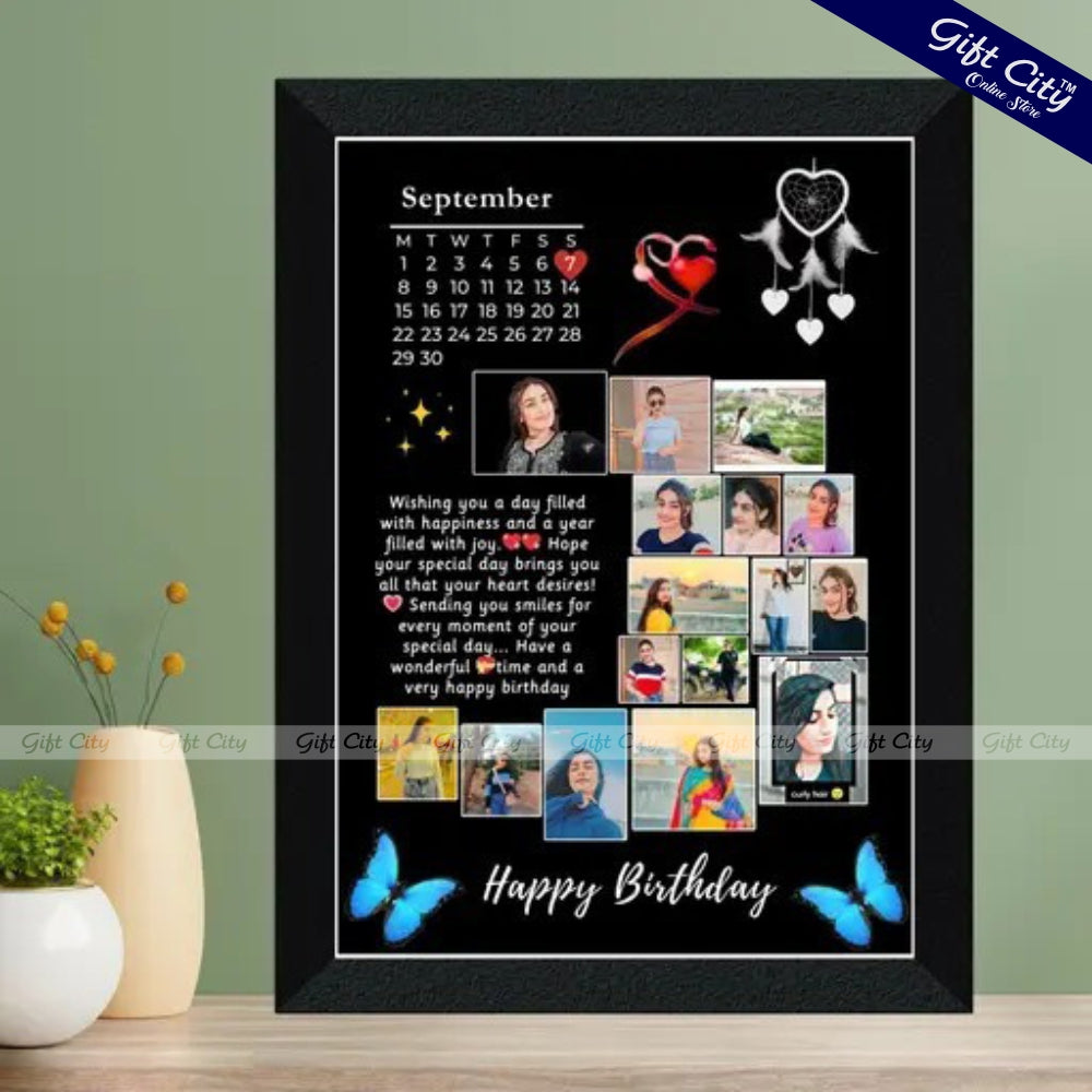 Beautiful Happy Birthday Photo Frame – Birthday Gift – Customized Frame – Gift for Boys – Gift for Girls - Gift City Online Store
