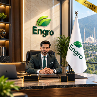 Custom Executive Indoor Conference Flag – 7FT Corporate Floor Flag Without Golden Fringe | Gift City
