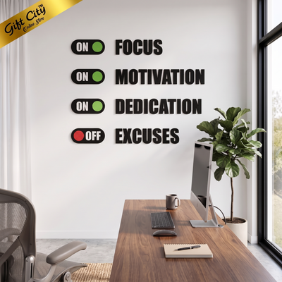 Focus 3D Acrylic Wall Art | Modern Home & Office Decoration | Gift City