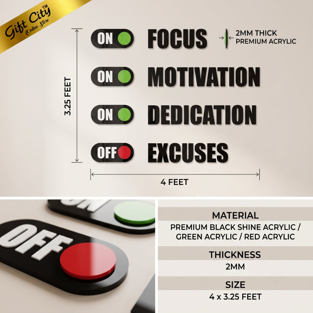 Focus 3D Acrylic Wall Art | Modern Home & Office Decoration | Gift City