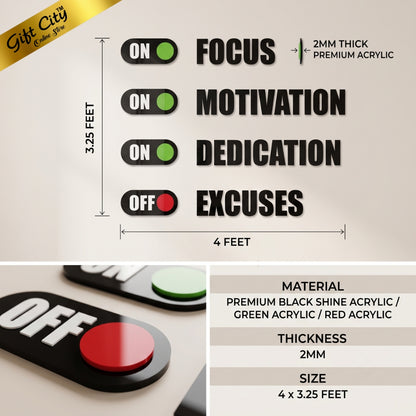 Focus 3D Acrylic Wall Art | Modern Home & Office Decoration | Gift City