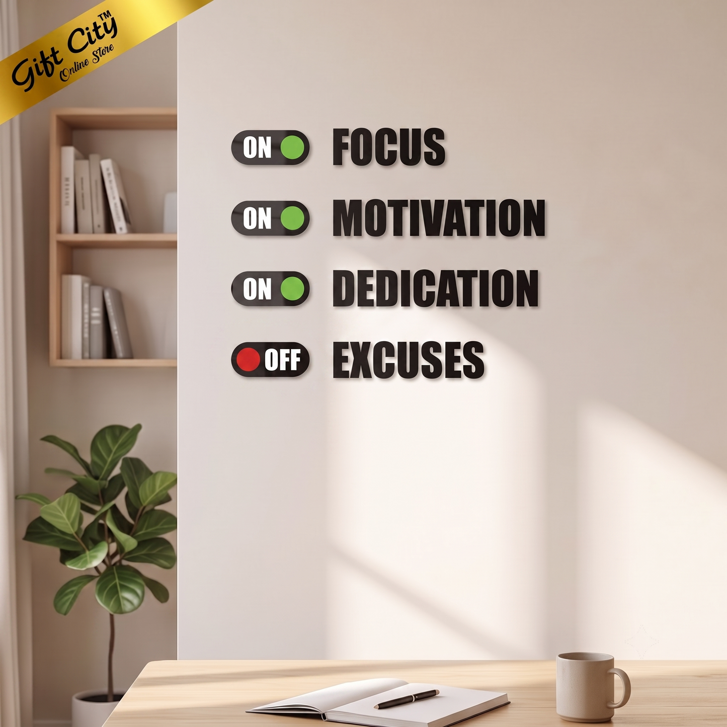 Focus 3D Acrylic Wall Art | Modern Home & Office Decoration | Gift City