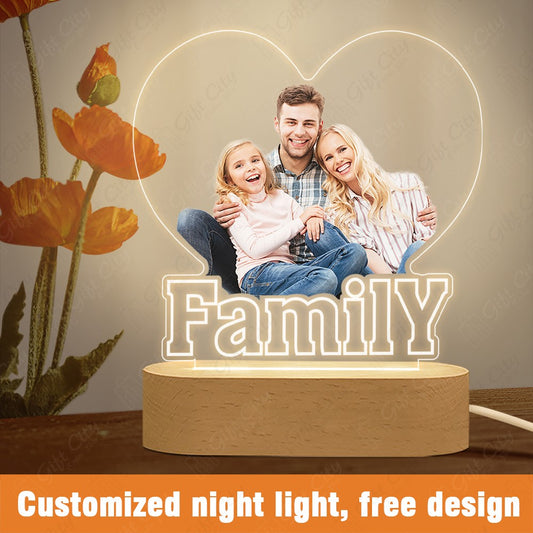 Gift City Personalized Family Frame 3D Lamp - Decoration Piece - Gift Piece