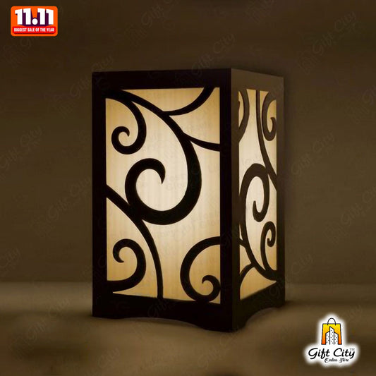 3D New Design Laser Cutting Wooden Table Lamp