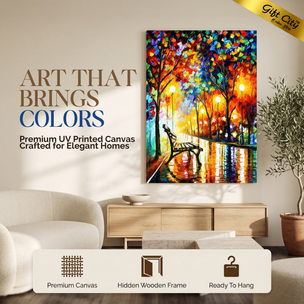 Loneliness of Autumn Palette Knife Oil Canvas Painting | Autumn Landscape Canvas Wall Art
