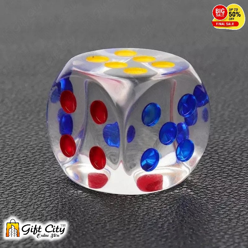 Transparent Dice 6 Sides Board Game For Paper Weight