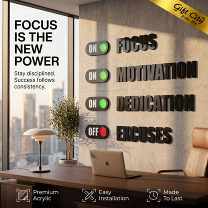 Focus 3D Acrylic Wall Art | Modern Home & Office Decoration | Gift City