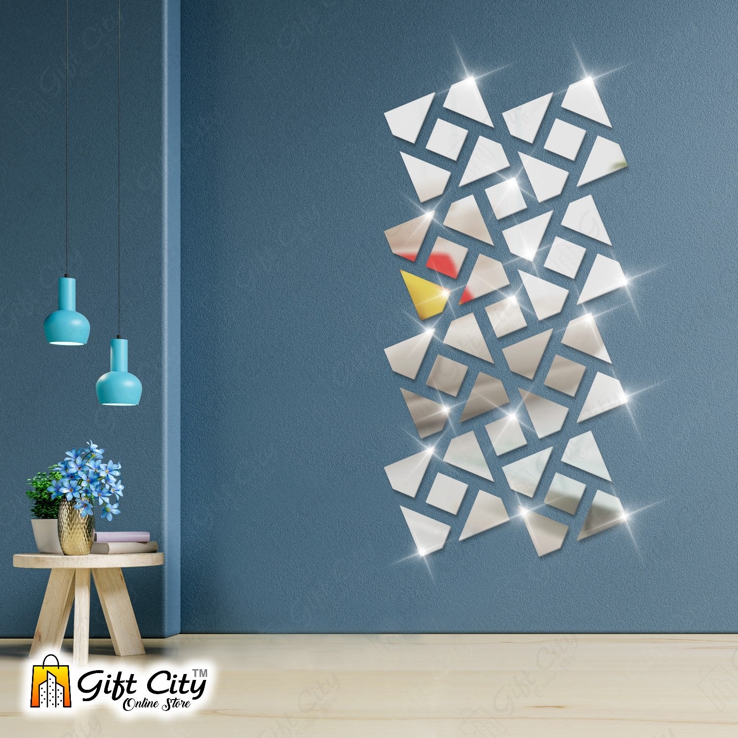 3D Acrylic Mirror Panels Wall Art Stickers