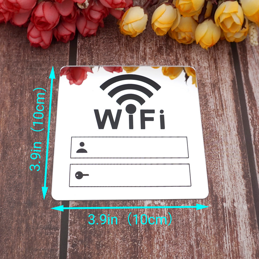 WIFI Sign 3D Acrylic Mirror Wall Stickers