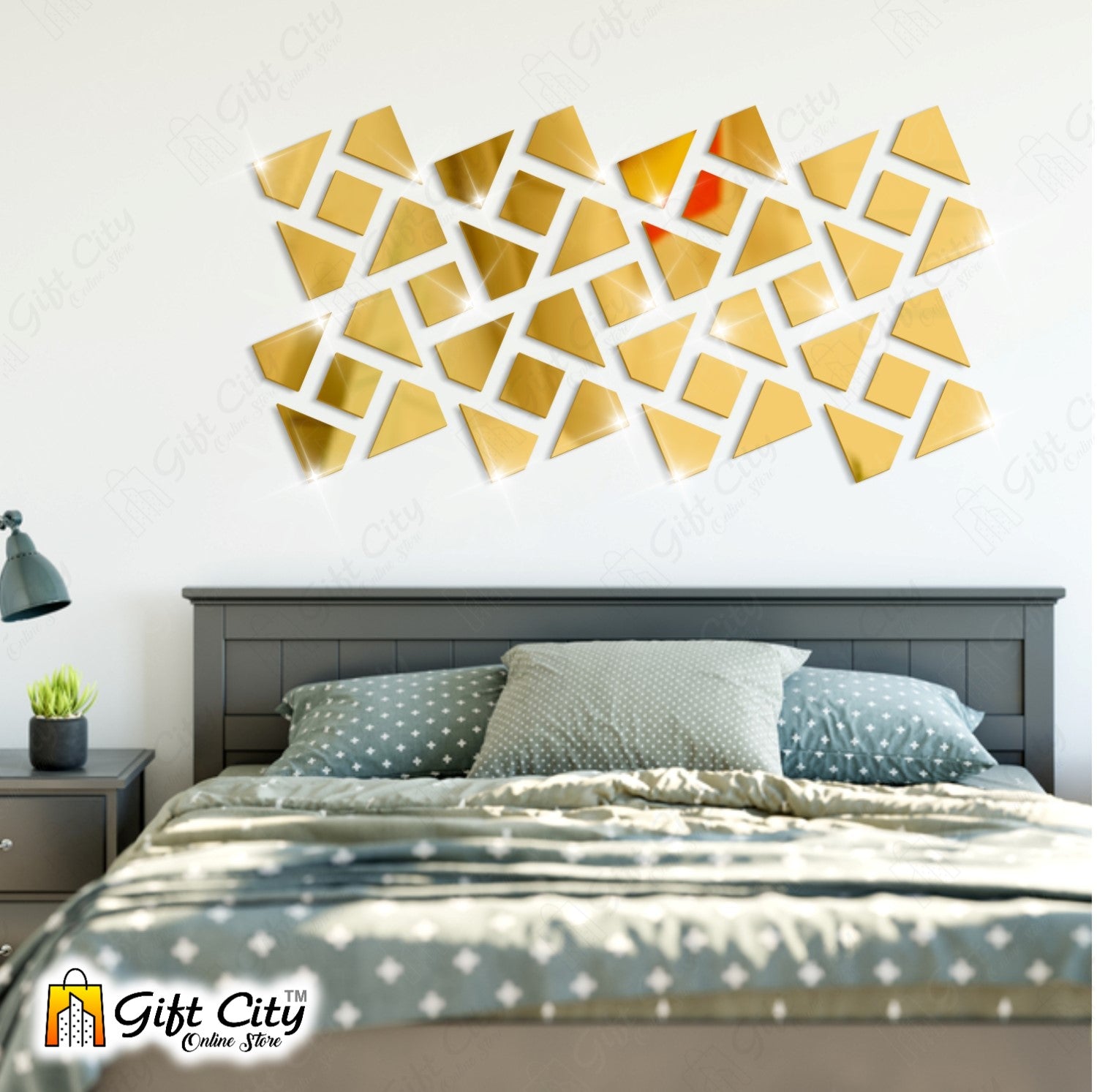 3D Acrylic Mirror Panels Wall Art Stickers