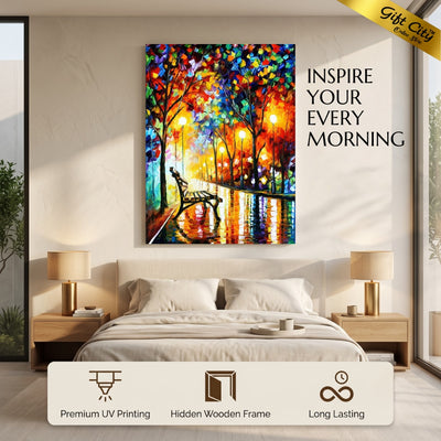 Loneliness of Autumn Palette Knife Oil Canvas Painting | Autumn Landscape Canvas Wall Art