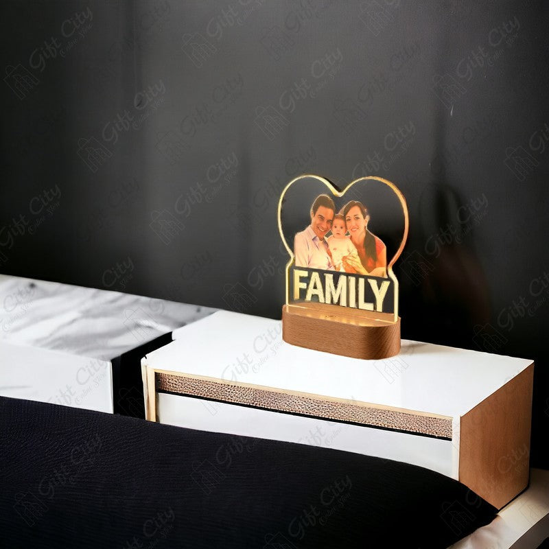 Gift City Personalized Family Frame 3D Lamp - Decoration Piece - Gift Piece