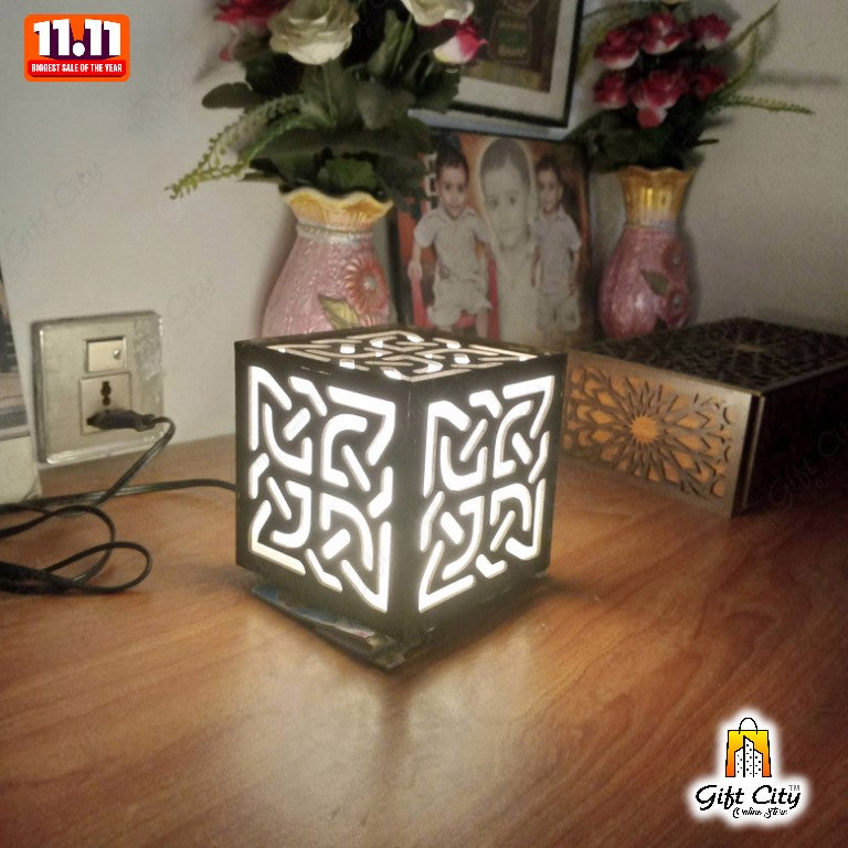 3D Unique Design Wooden Lamp For Side Tables, Dinning Table