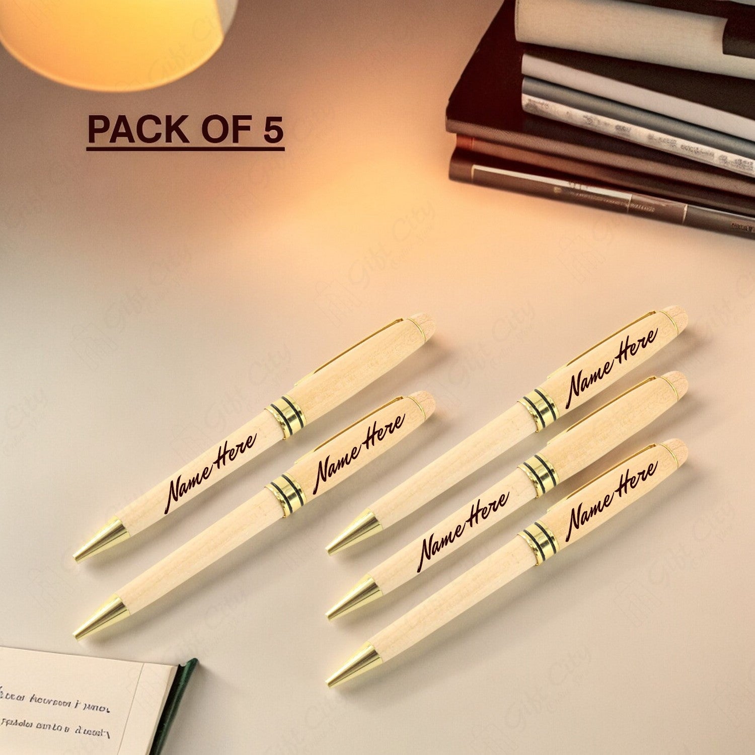 Gift City: Elevate Your Workspace with Premium Wooden Pen - Customized Wooden Pen - Quality Guaranteed