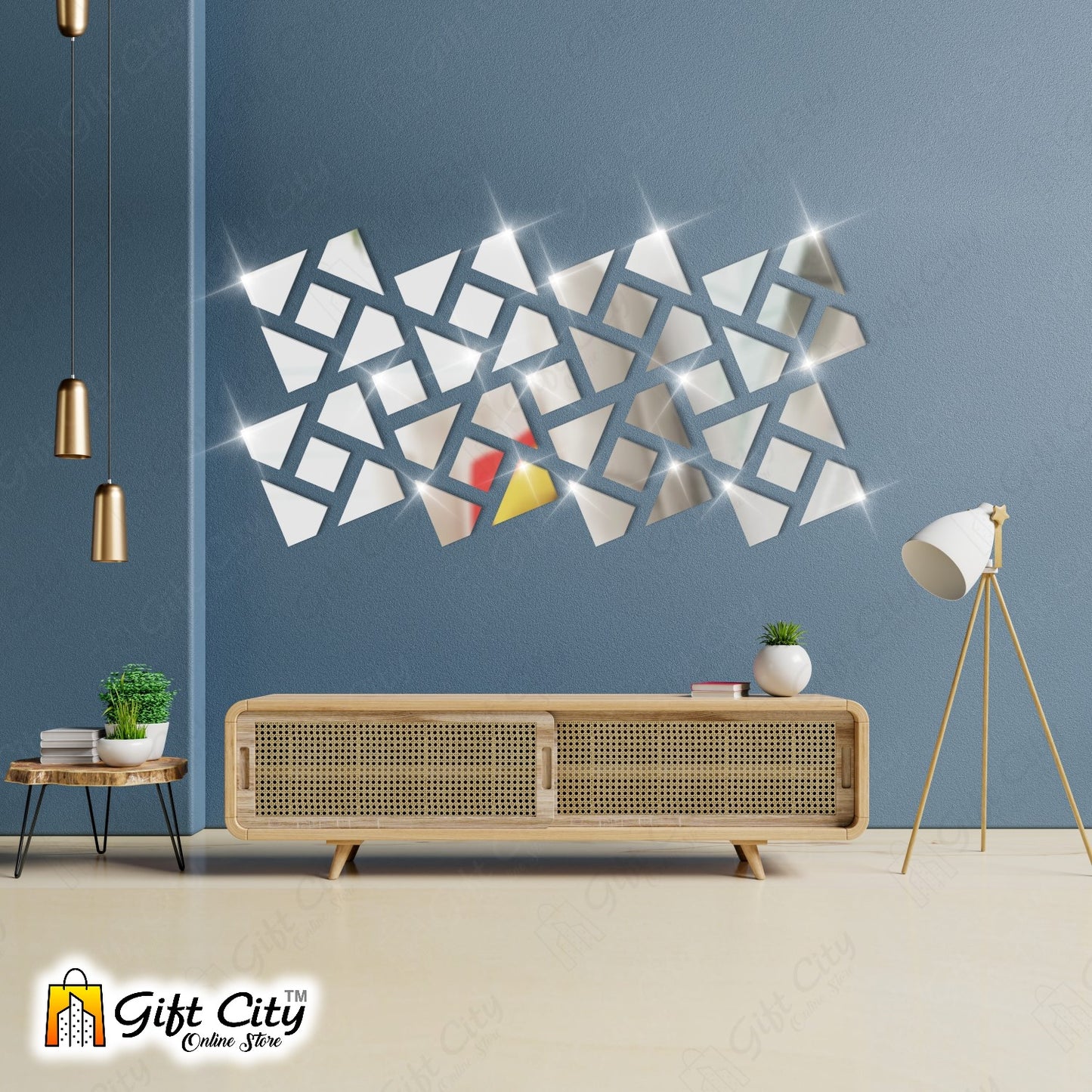 3D Acrylic Mirror Panels Wall Art Stickers