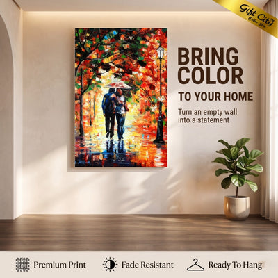 Couple Romantic Canvas Painting | Romantic Couple Love Wall Art for Bedroom & Home Decor
