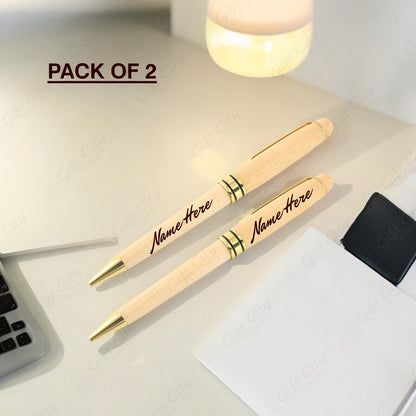 Gift City: Elevate Your Workspace with Premium Wooden Pen - Customized Wooden Pen - Quality Guaranteed