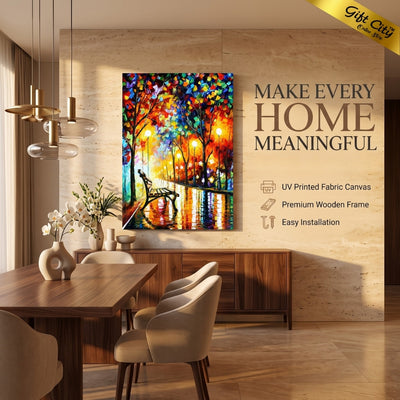 Loneliness of Autumn Palette Knife Oil Canvas Painting | Autumn Landscape Canvas Wall Art