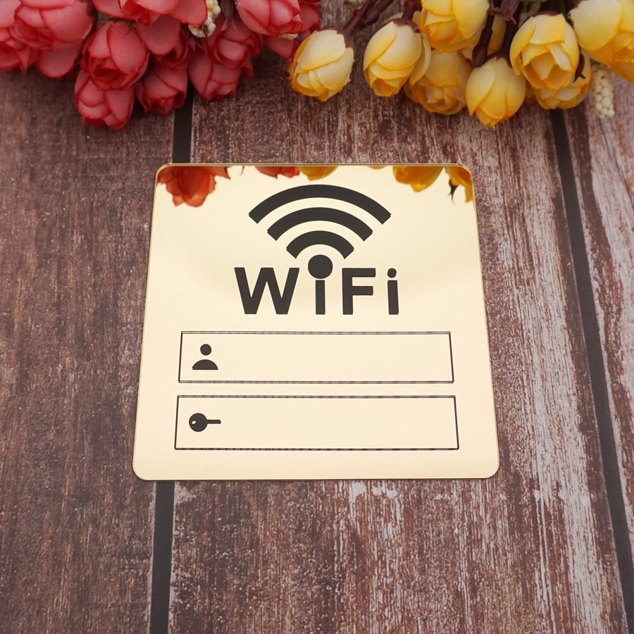 WIFI Sign 3D Acrylic Mirror Wall Stickers