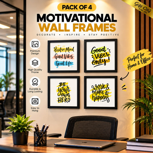 High Quality Inspiration Quote Frames Set, Wall Art Hangings Glass Frame - Gift City