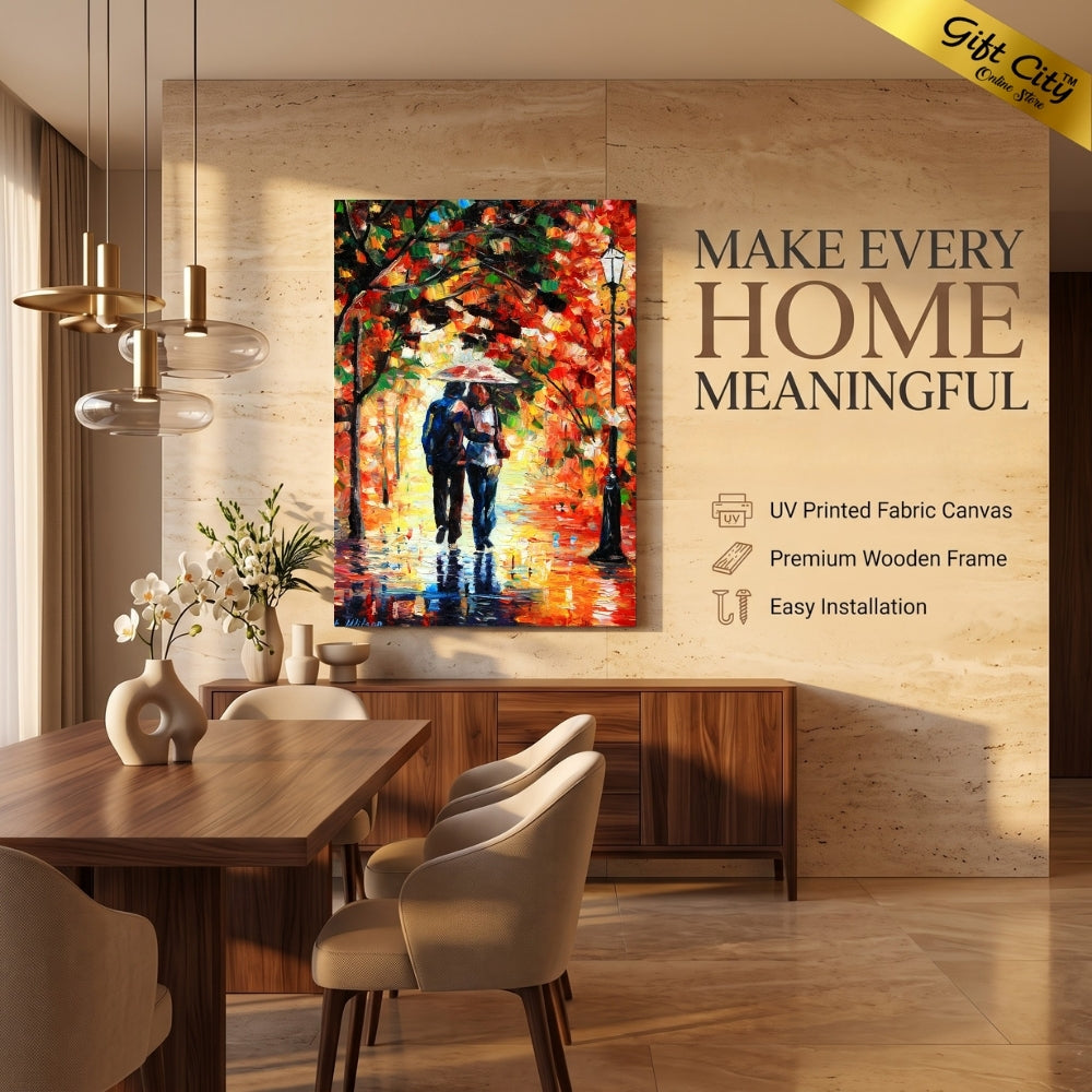 Couple Romantic Canvas Painting | Romantic Couple Love Wall Art for Bedroom & Home Decor