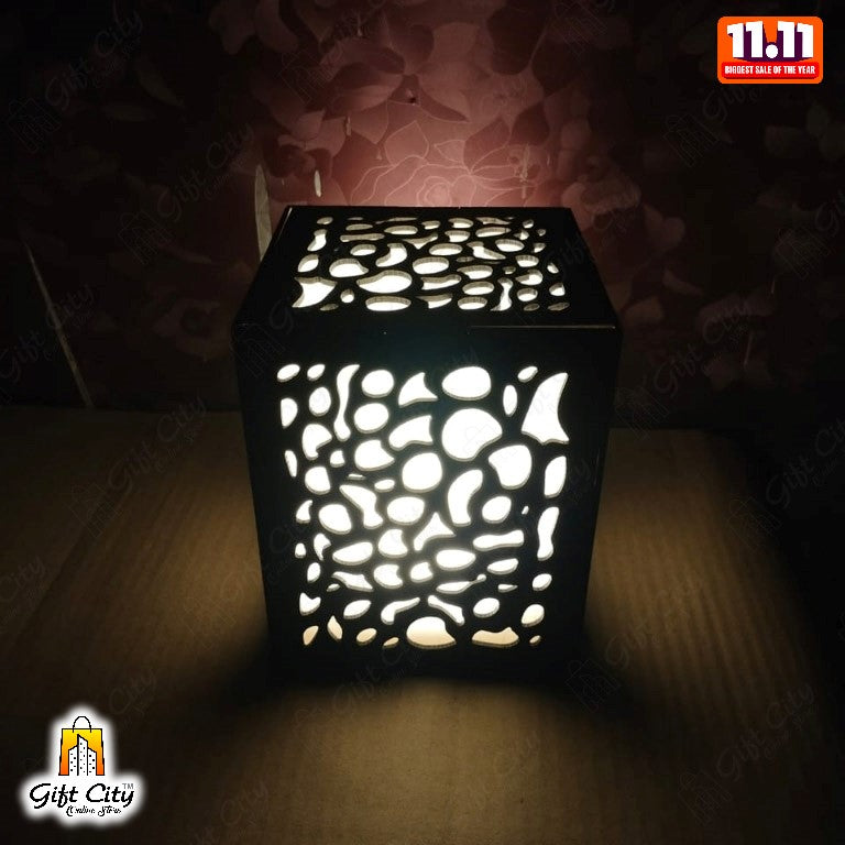 3D Wooden Lamp Unique Artistic Design For Side Tables