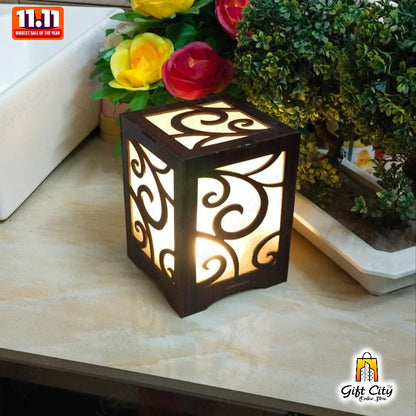 3D New Design Laser Cutting Wooden Table Lamp