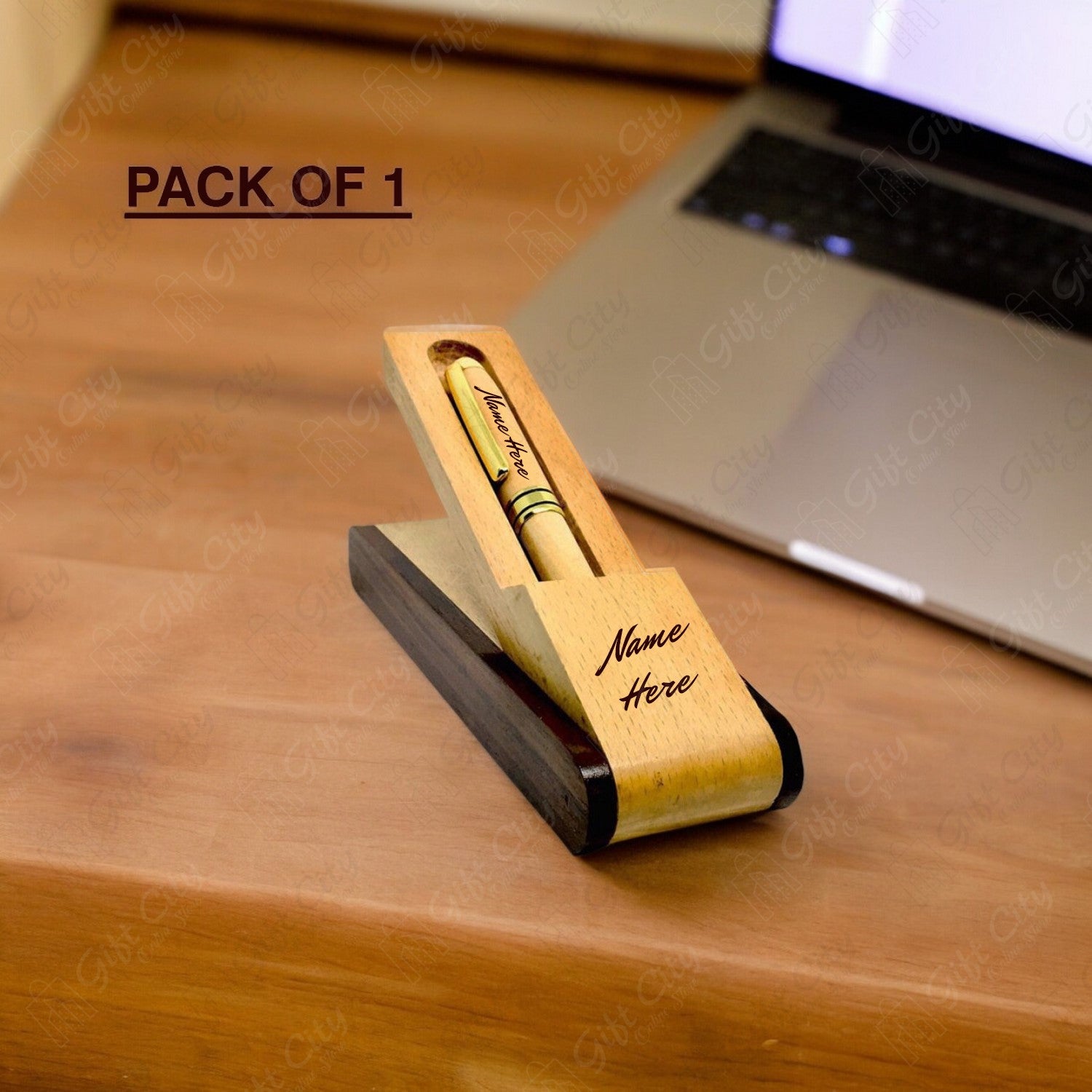 Gift City: Organize Your Desk in Style - Heavy Wooden Pen Holders with Lifetime Warranty"