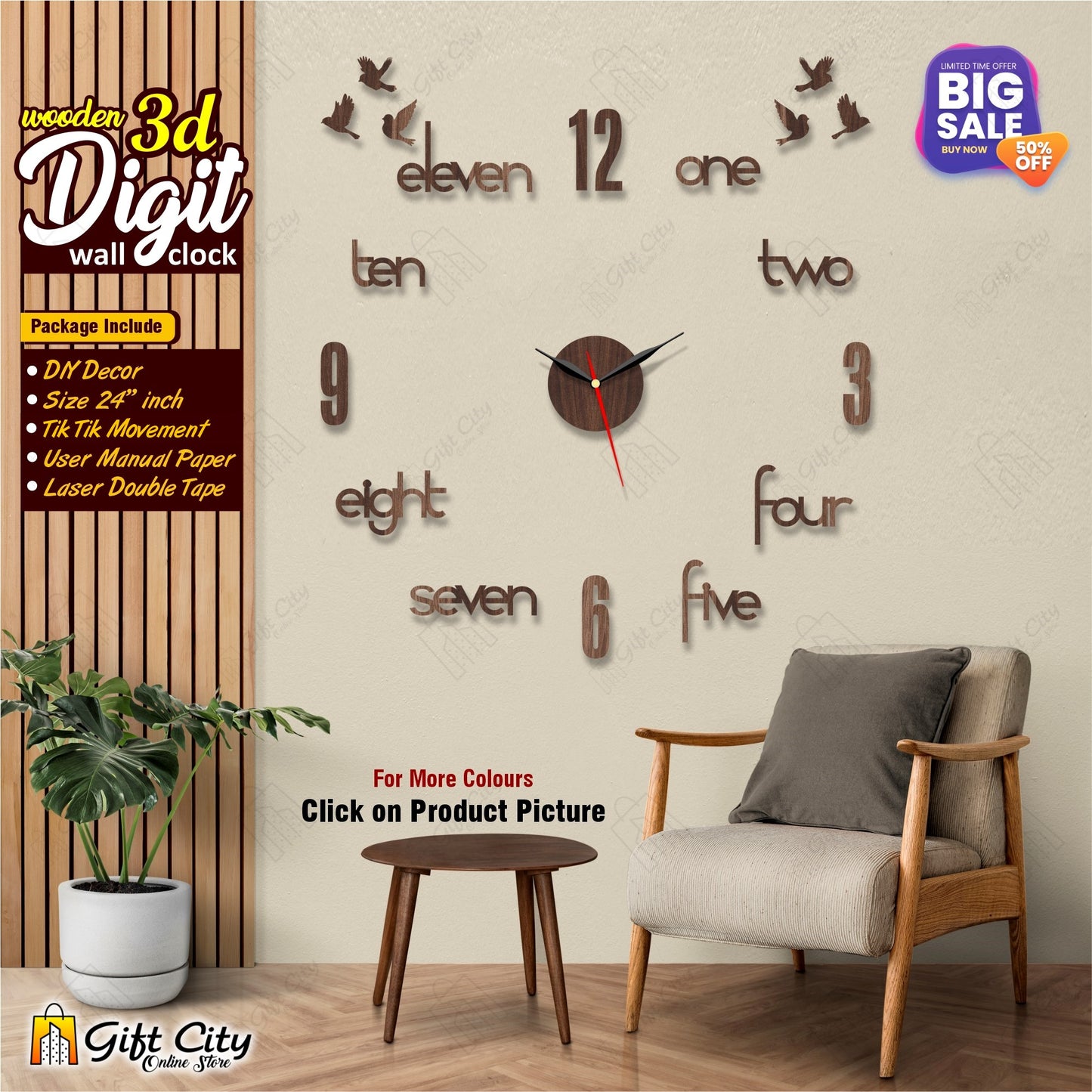 Letters with One Two DIY Wall Clock